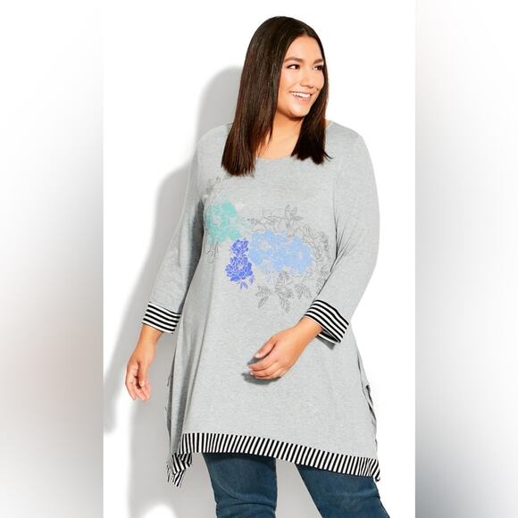 Women's plus size tunic Avenue Plus size Carter tunic top cover up 16 - Picture 1 of 9